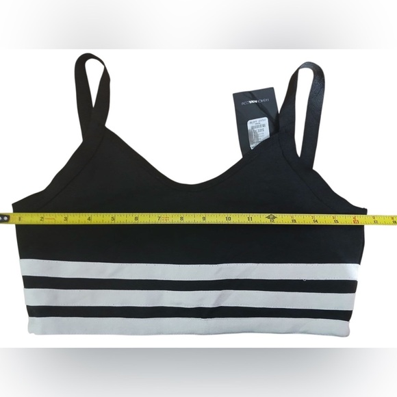 Fashion Nova Monochrome Striped Zipper Top - Picture 10 of 11